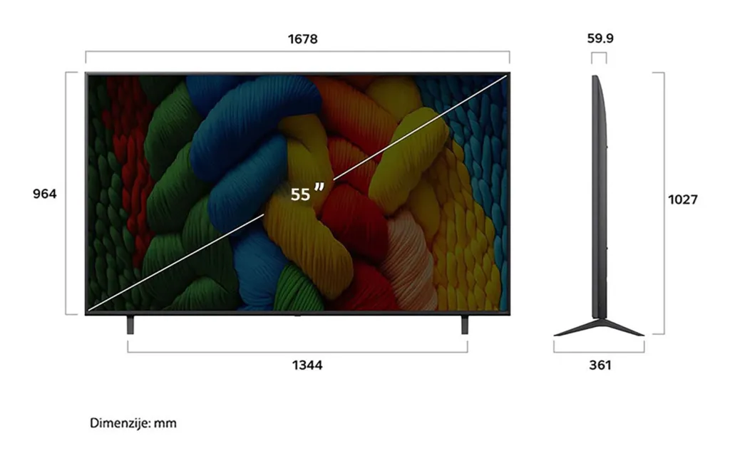 LG NanoCell 55" 4K UHD webOS — 55NANO80A3B
