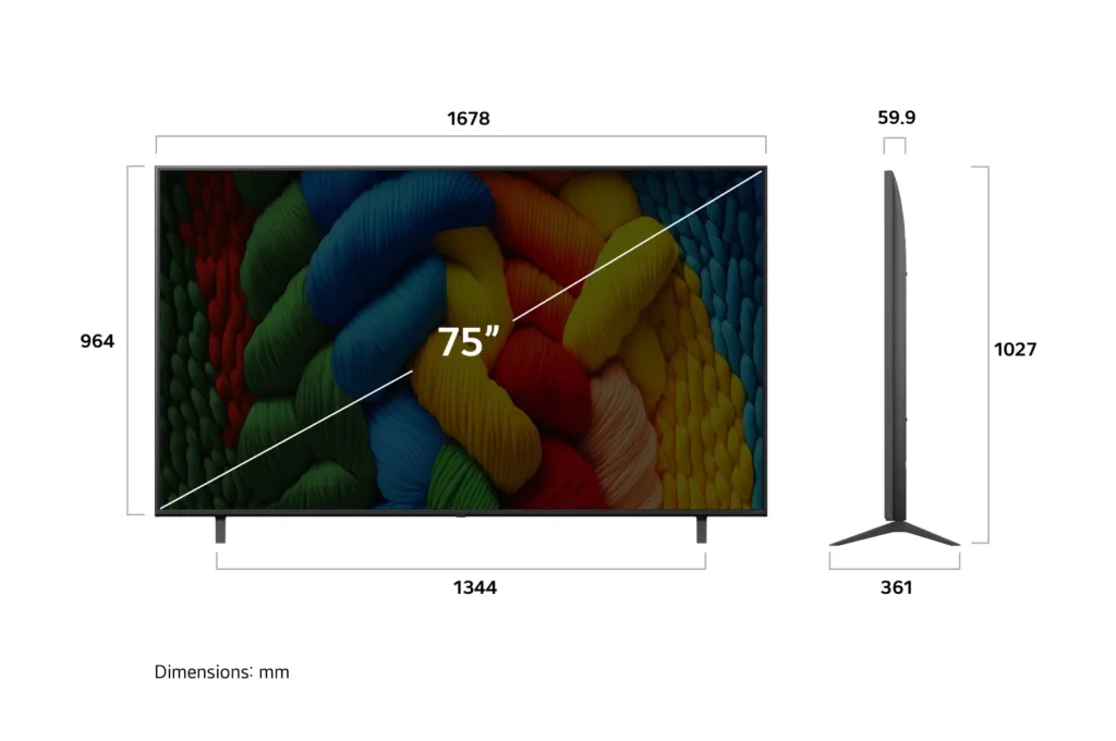 LG NanoCell 75" 4K UHD webOS — 75NANO80A3B