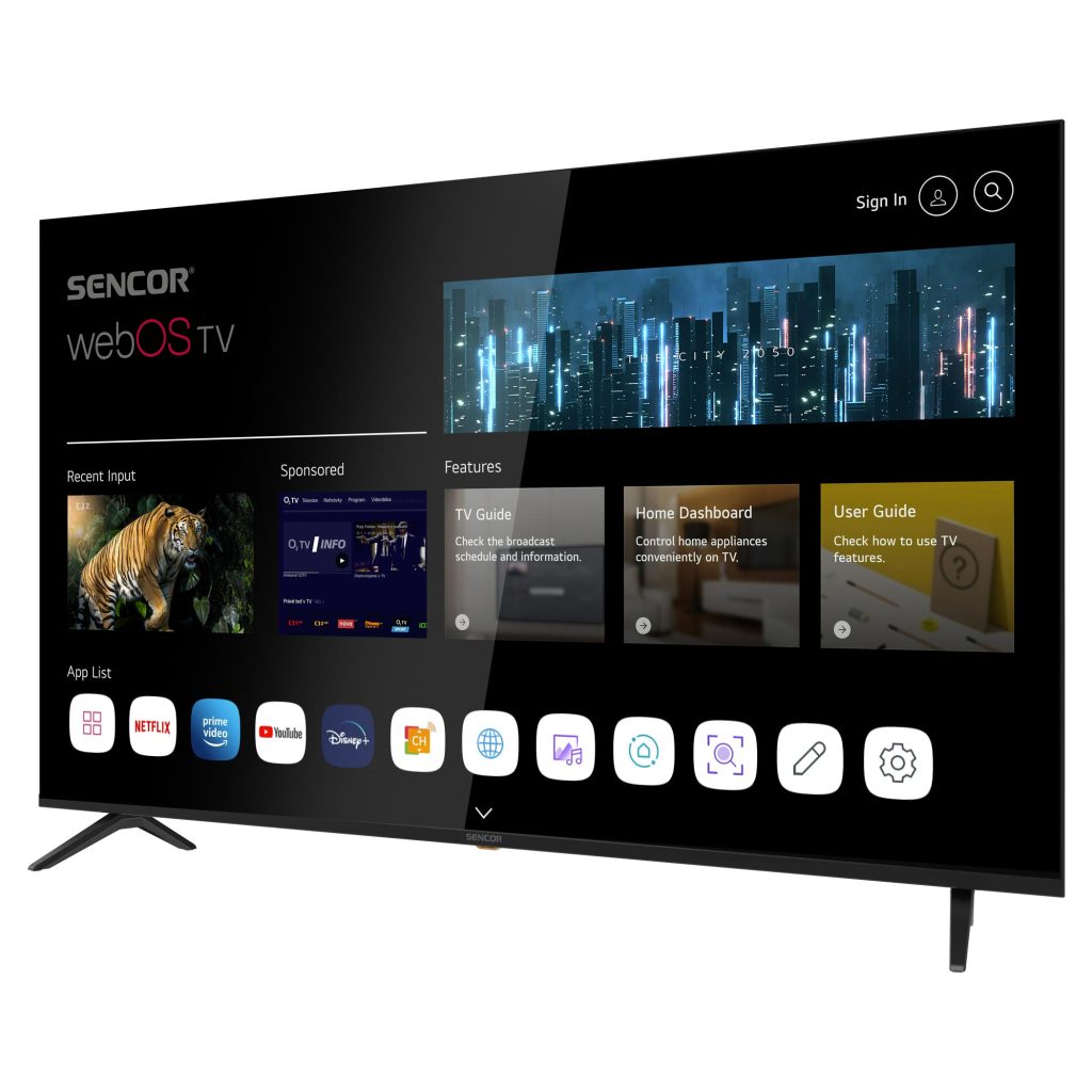 Sencor LED 65" 4K UHD webOS — SLE65US804B