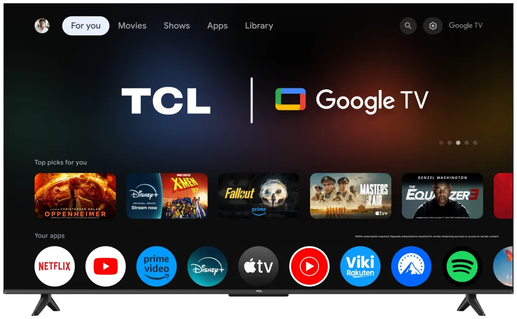 TCL LED 55" 4K UHD Google TV — 55P61K