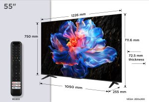 TCL LED 55" 4K UHD Google TV — 55P6K