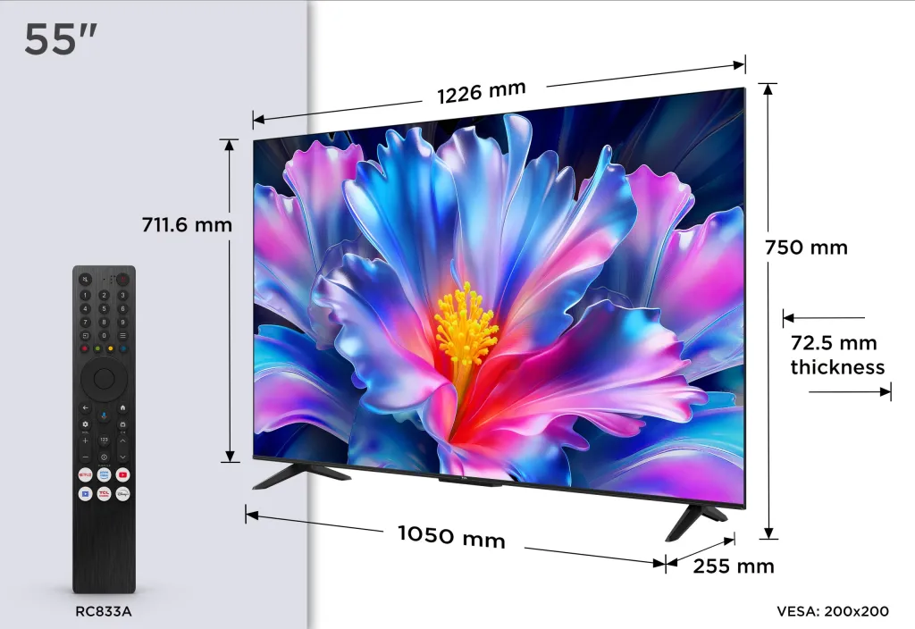 TCL LED 55" 4K UHD Google TV — 55P6L