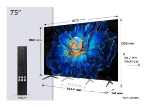 TCL QD-Mini LED 75" 4K UHD Google TV — 75C6KS