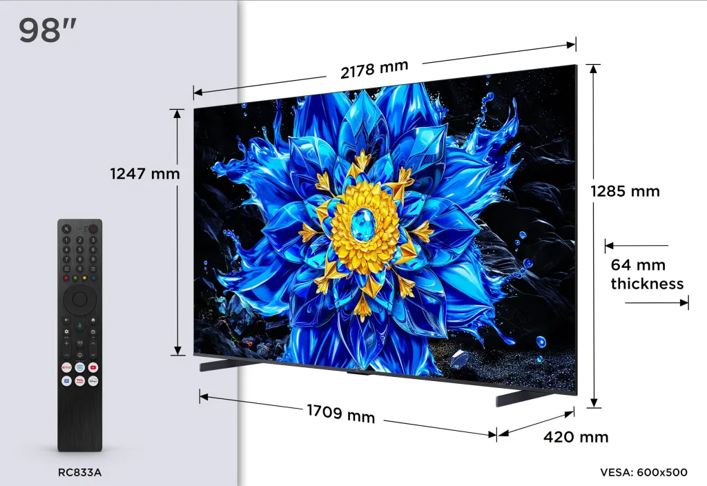 TCL QD-Mini LED 98" 4K UHD Google TV — 98P8L