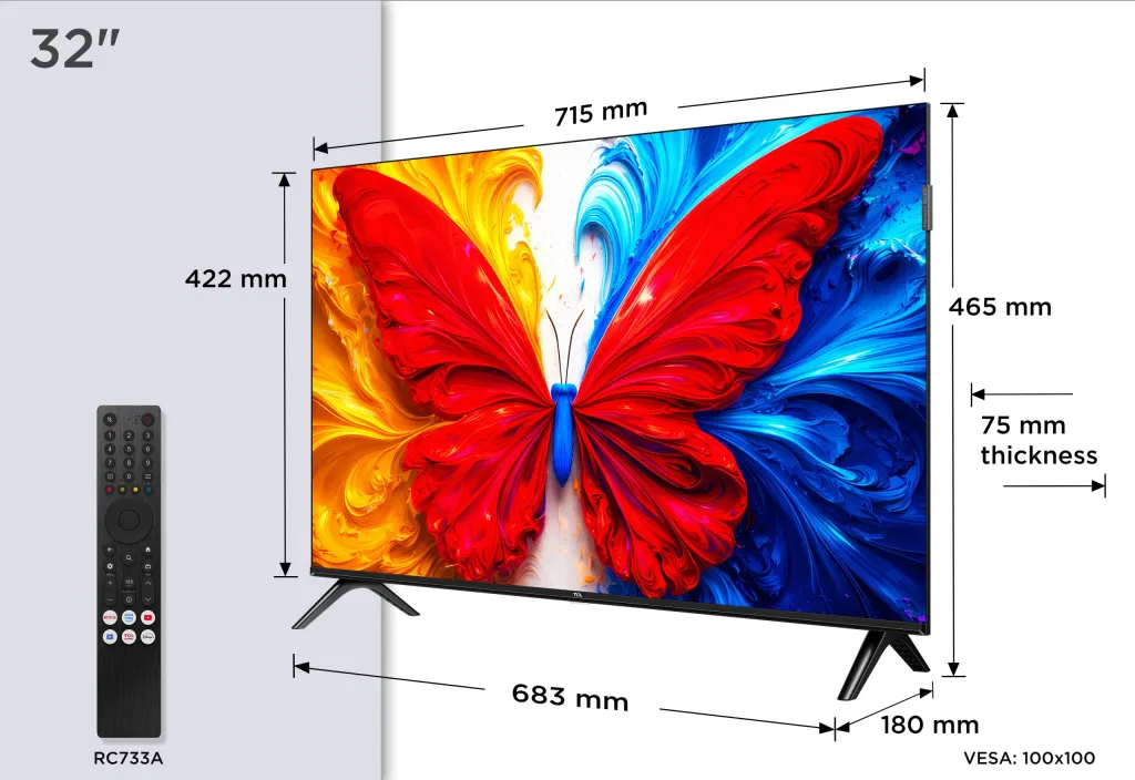 TCL QLED 32" Full HD Google TV — 32S5L