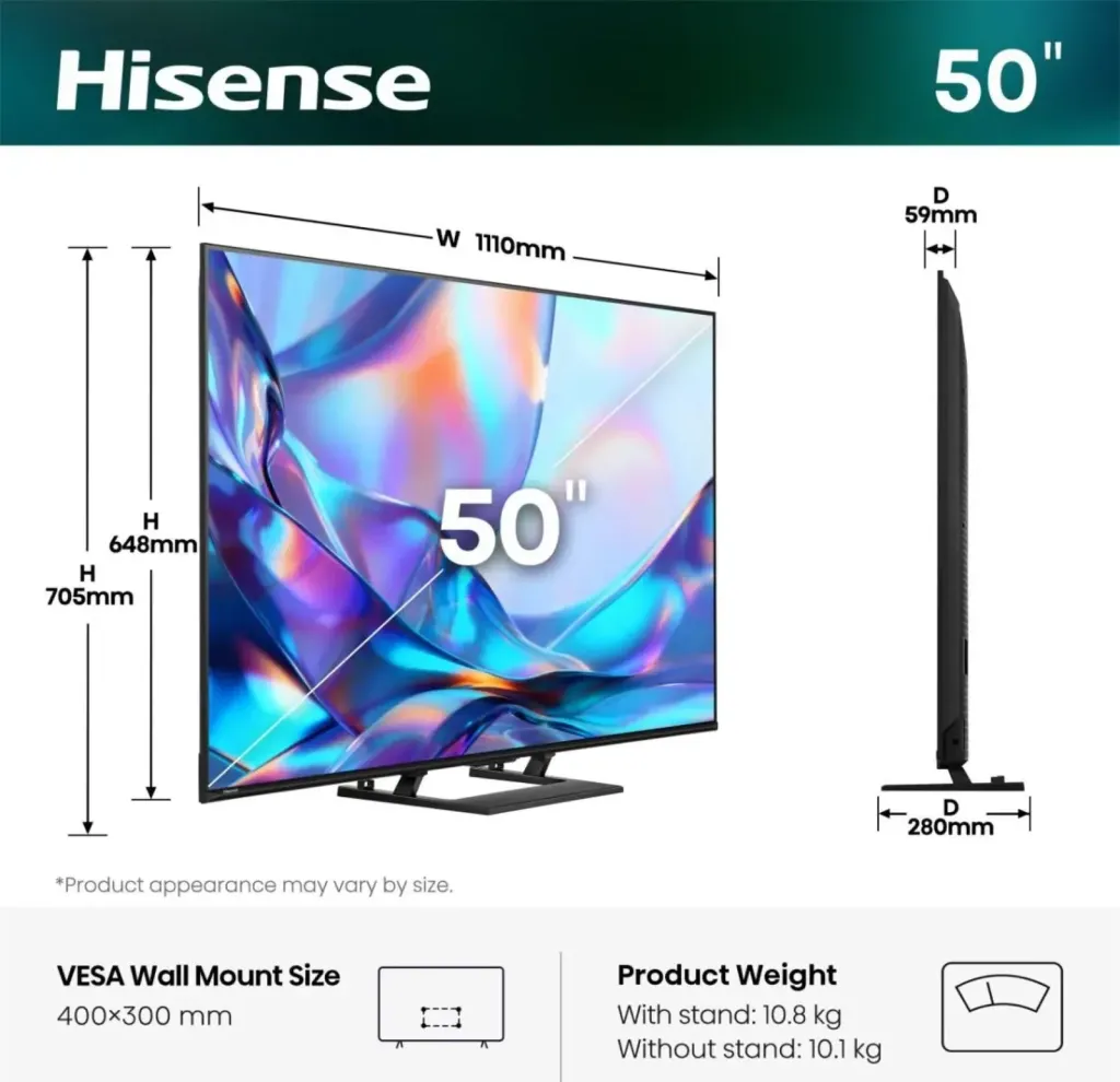 Hisense 50A7S — Hisense QLED 50" 4K UHD VIDAA