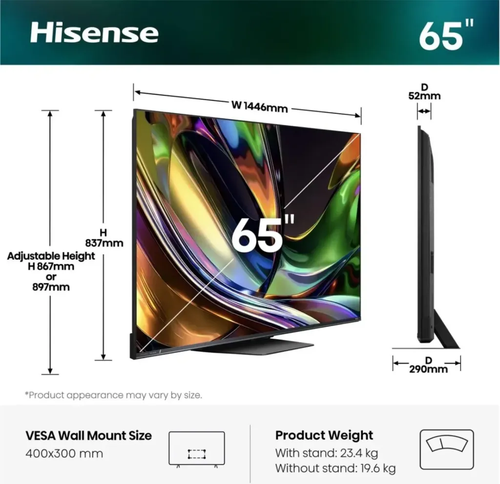 Hisense 65UR8S — Hisense Mini LED 65" 4K UHD VIDAA
