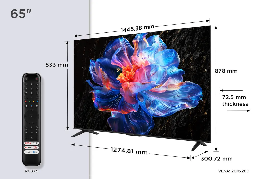 TCL LED 65" 4K UHD Google TV — 65V6C
