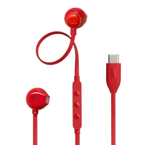 JBL T305C USB-C — slušalice, crvena