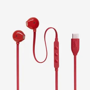 JBL T305C USB-C — slušalice, crvena