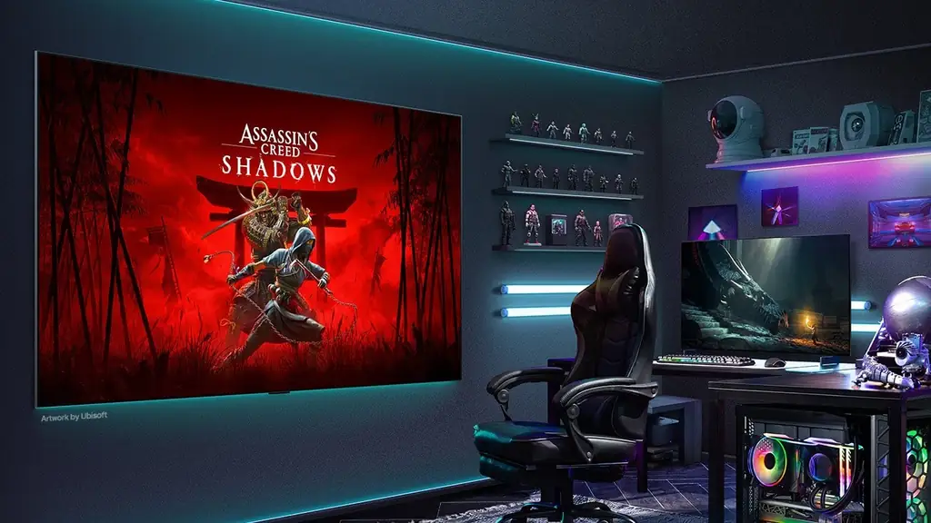 Veliki televizor u gaming sobi