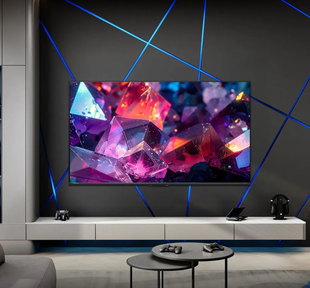 Hisense QLED 75" 4K UHD VIDAA U7 — 75E7S PRO — u prostoru