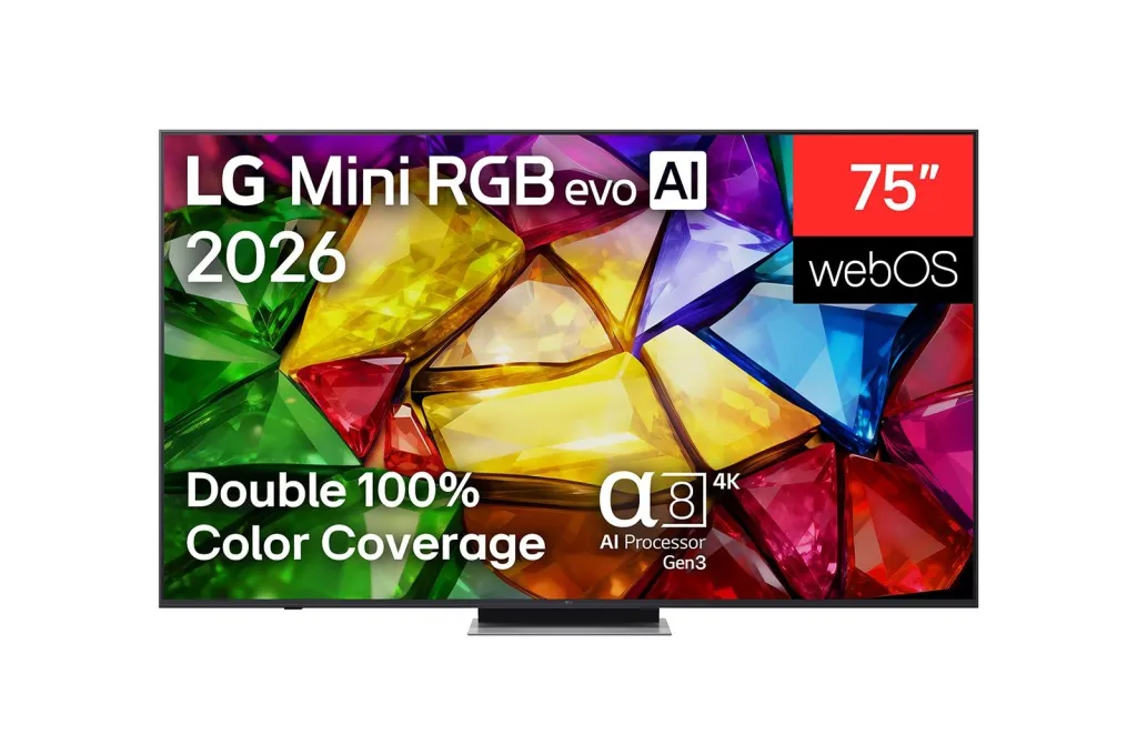 LG Mini RGB 75" 4K UHD webOS Smart TV — 75MRGB87B3B — iz ugla